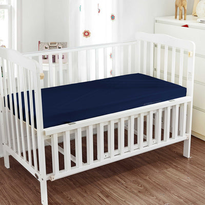 Navy Blue Fitted Crib Sheets