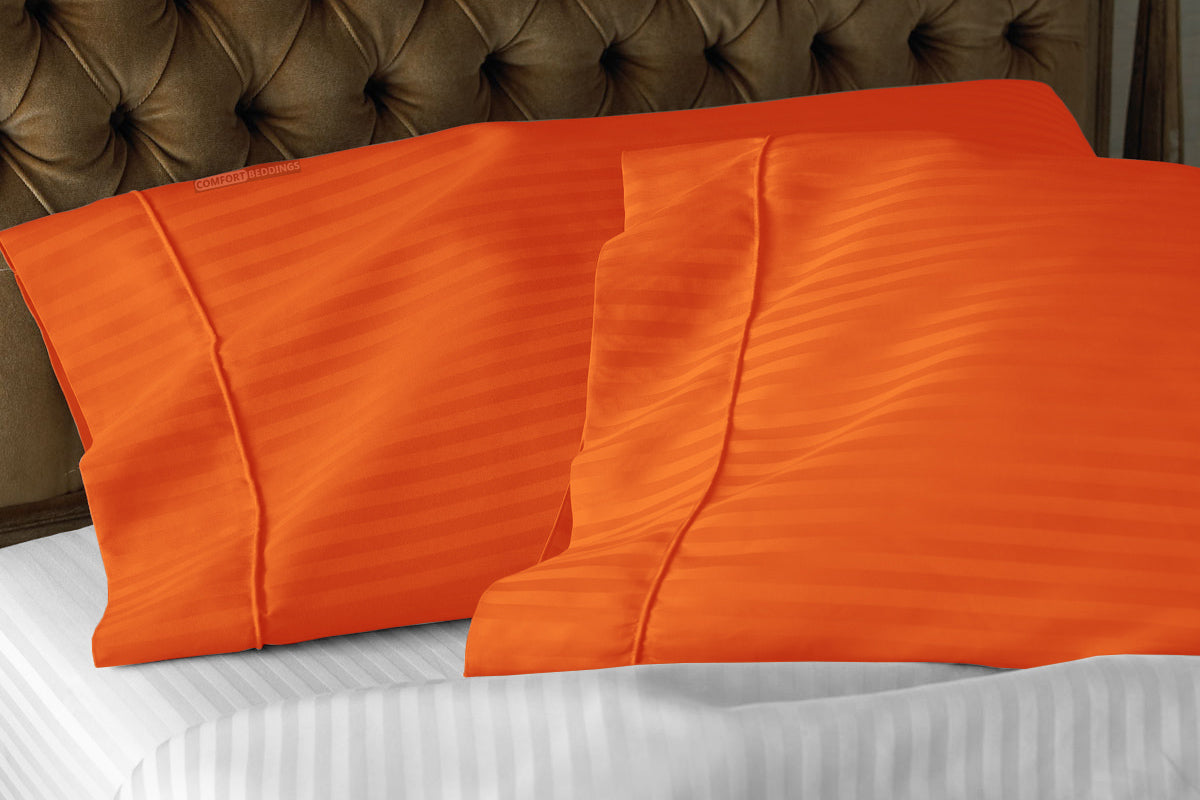 Orange Stripe Pillowcases