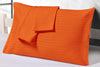 Orange Stripe Pillowcases Set