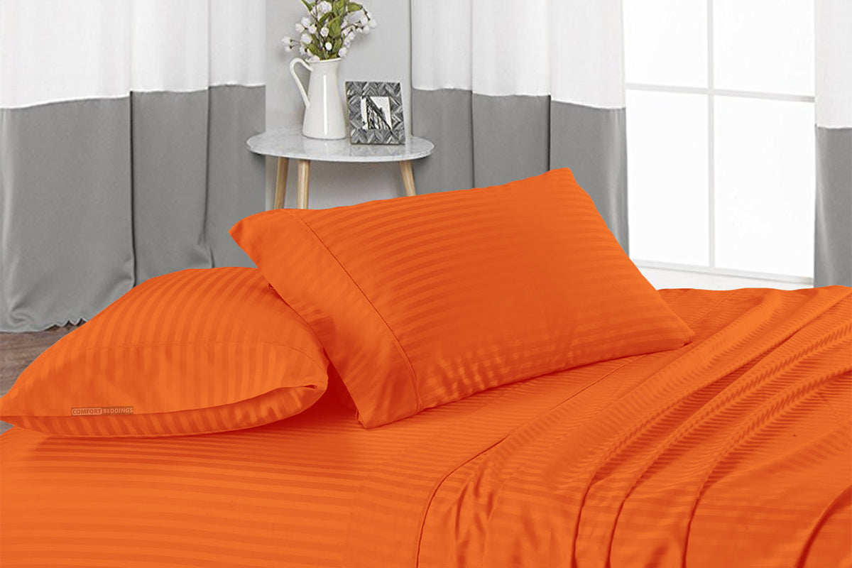 Orange Stripe Flat Sheet