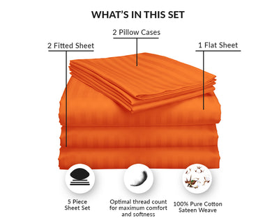 Orange Stripe Split Sheet
