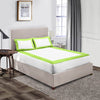 600 TC Parrot green - white two tone fitted sheets