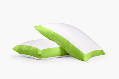 Parrot Green with White Two Tone Pillowcases