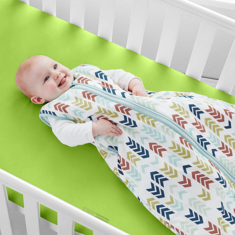 Parrot Green Fitted Crib Sheets
