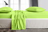 Parrot green flat sheets