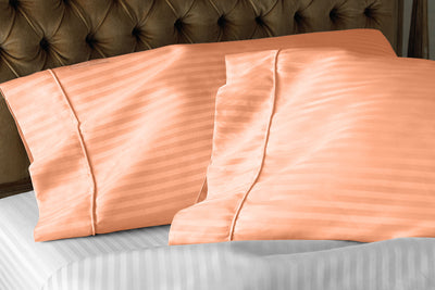 Peach Stripe Pillowcase
