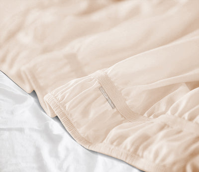 Peach Wrap around bed skirt