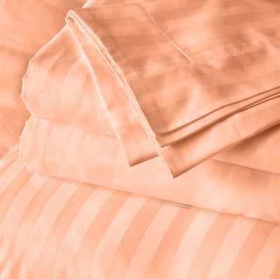 Peach stripe body pillow cases