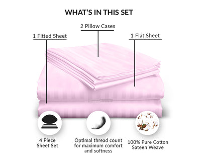 Pink Stripe RV Sheets Set
