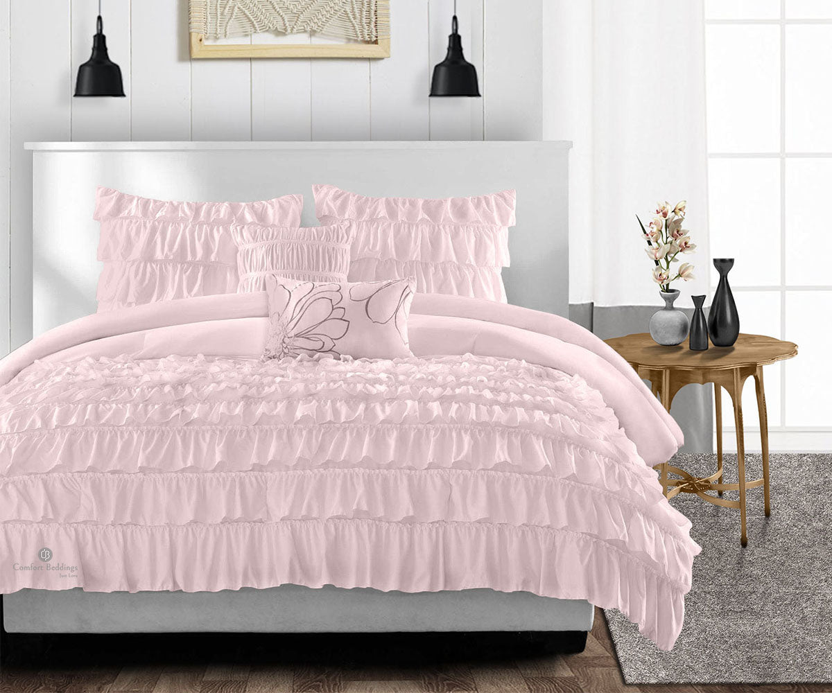 Pink Ruffle Comforter