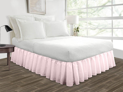 Pink Ruffled Bed Skirt