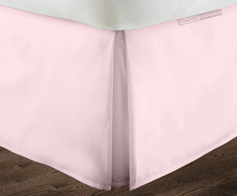 Pink Pleated Bed Skirt