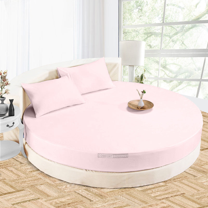 Pink Round Bed Sheets