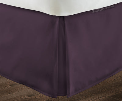 Plum Pleated Bed Skirts