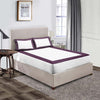 1000TC Plum  - White two tone fitted sheets