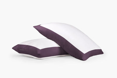 Plum with White Two-Tone Pillowcases