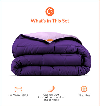 Lilac & Purple Reversible Comforter