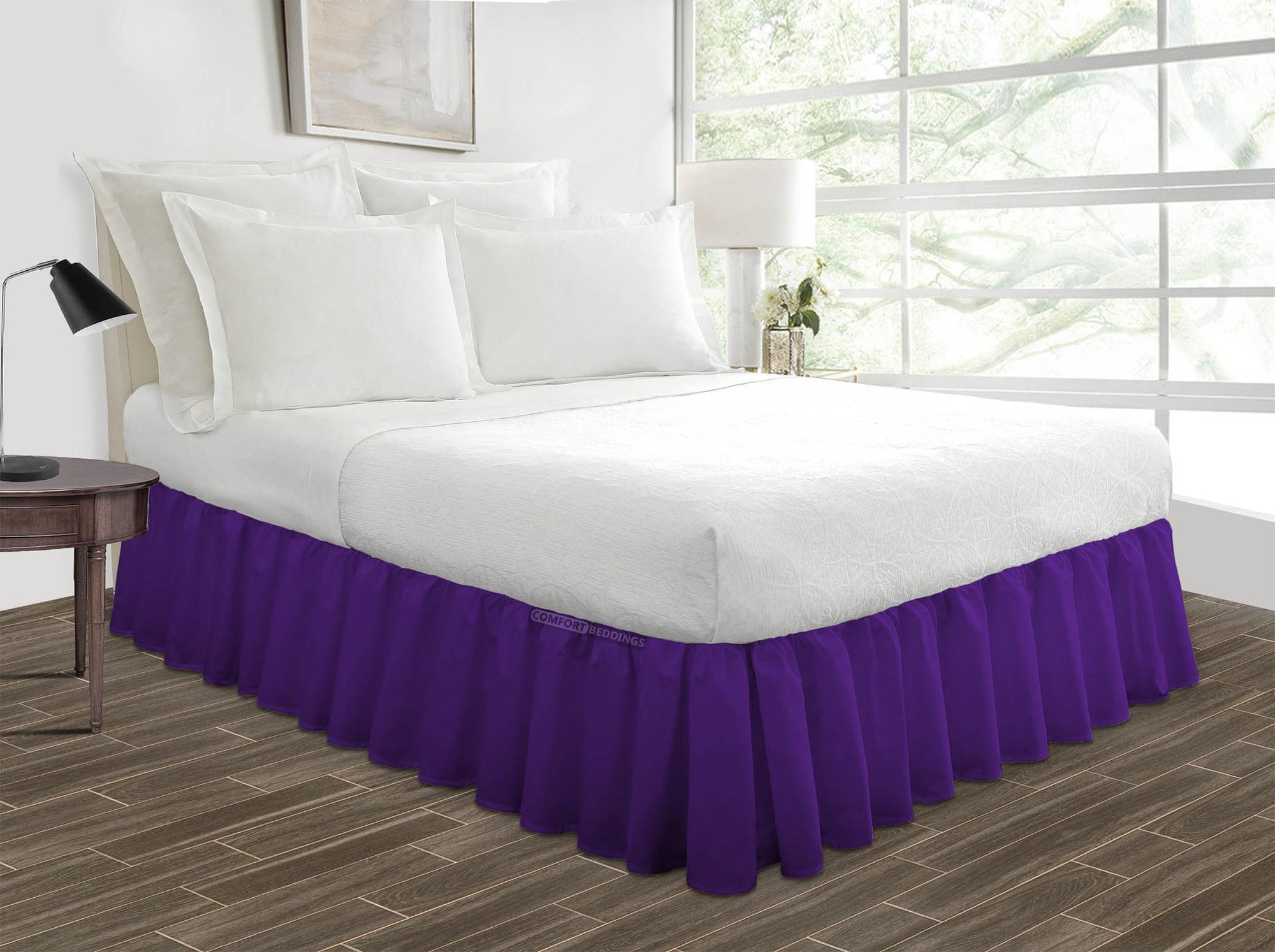 Purple Ruffle Bed skirt