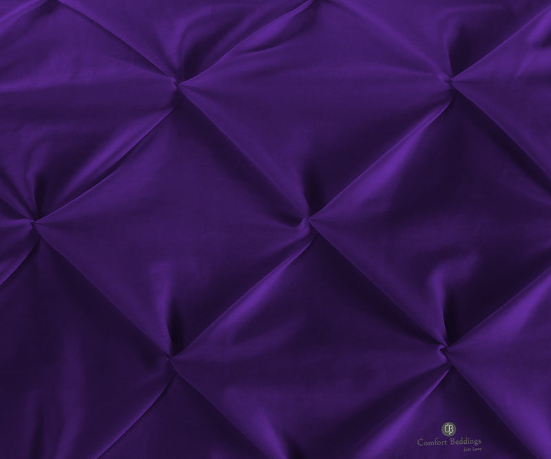 Top Rated Purple 3 Piece Dual Tone Half Pinch Duvet Cover