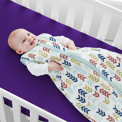 Purple Fitted Crib Sheet