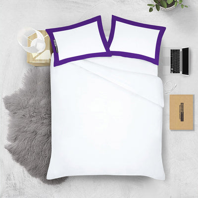 Purple with White Two-Tone Pillowcases