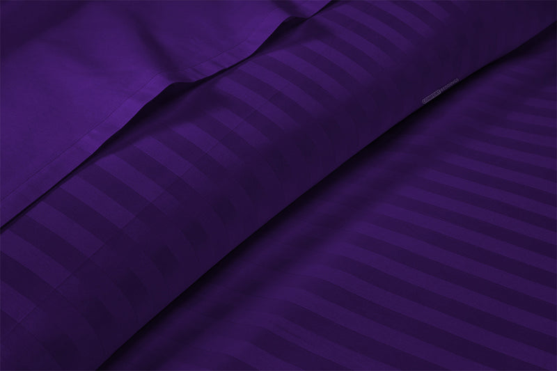 Purple Stripe Split King Sheets