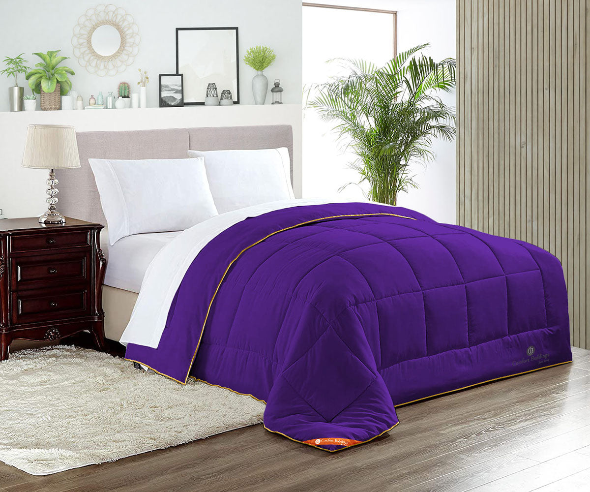 Purple microfiber comforter