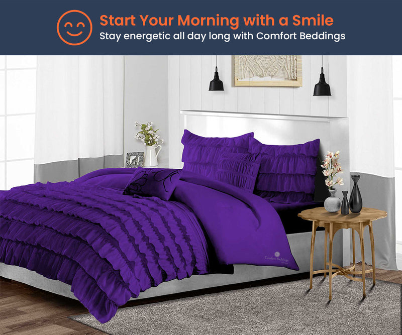 Purple Ruffle Comforter