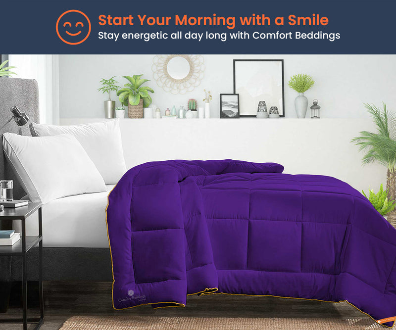 Purple microfiber comforter