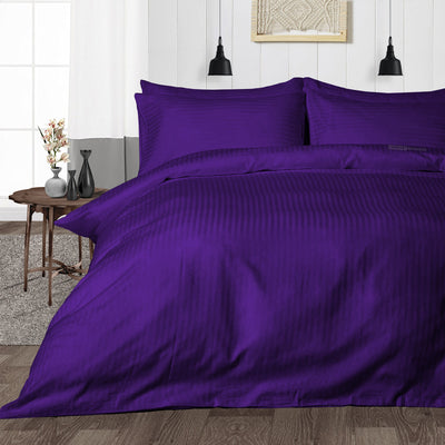 Purple Stripe Duvet Cover
