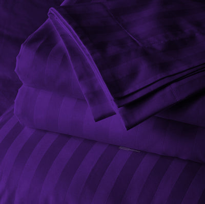 Purple stripe body pillow case