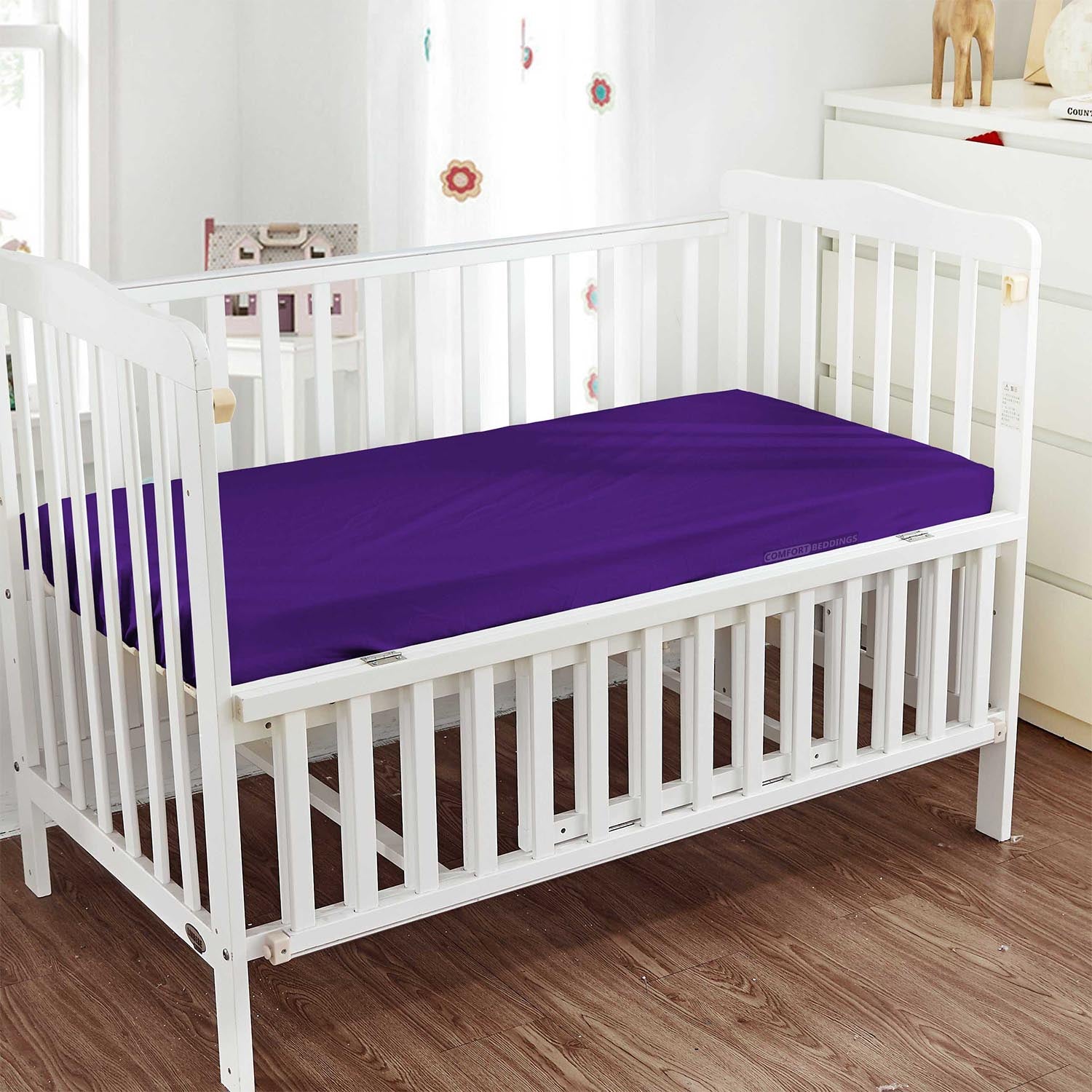 Purple Fitted Crib Sheets