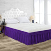 Purple wrap around bed skirt