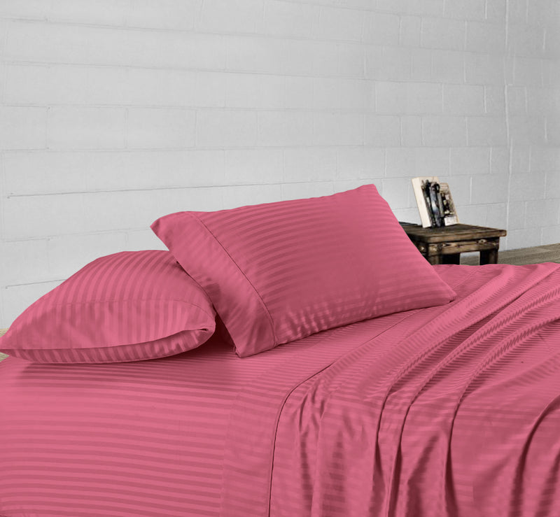 Rose Berry Stripe Waterbed Sheets Set