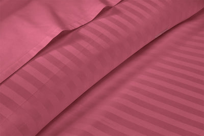 Rose berry Stripe Flat Sheets