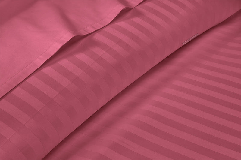 Rose berry Stripe Flat Sheets