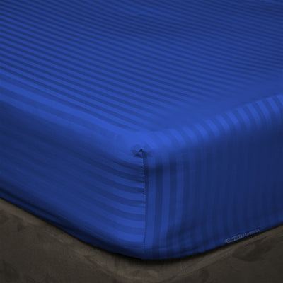 Royal Blue Stripe Fitted Sheet