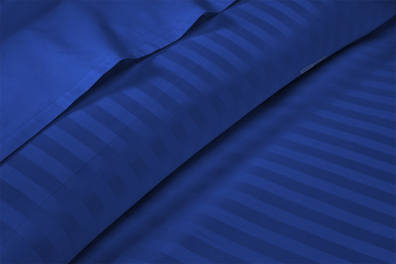 Royal blue Stripe Split King Sheets