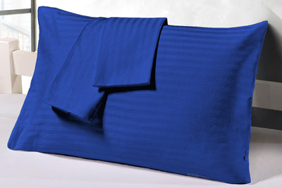 Royal Blue Stripe Pillowcases Set