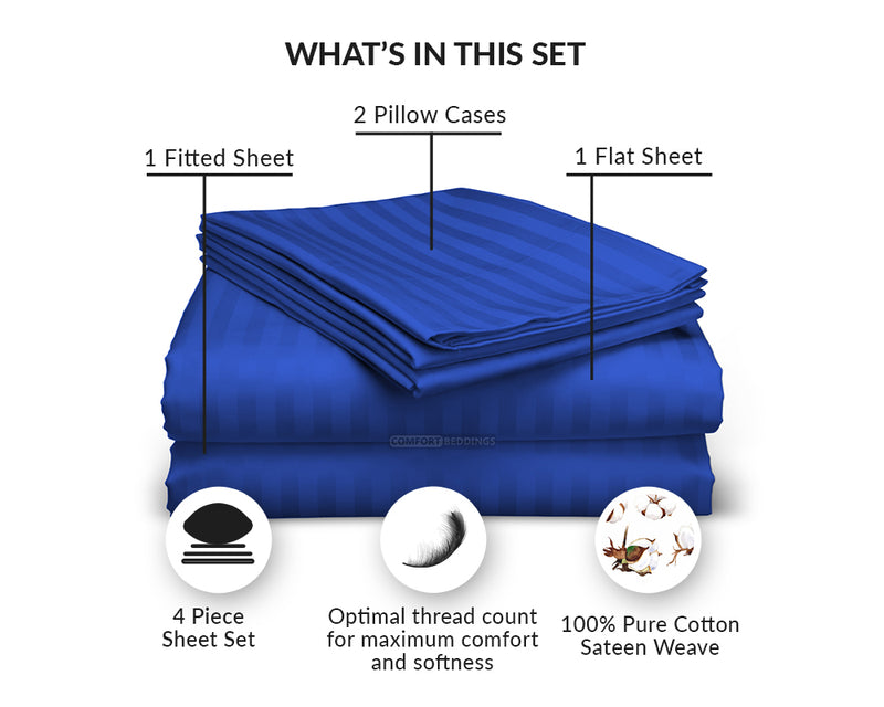 Royal Blue stripe RV sheets 