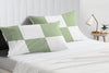 Soft luxurious moss - white chex pillowcases