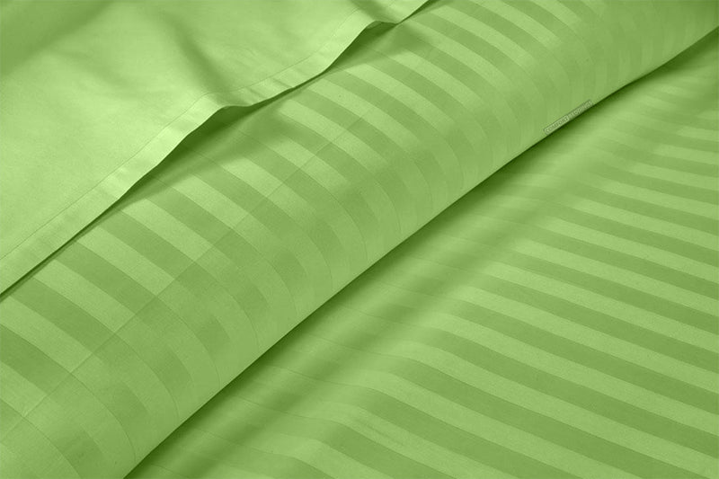 Sage Stripe Split King Sheets 