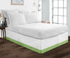 600TC Two Tone Sage with White bed skirt