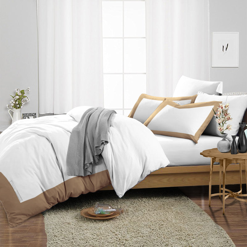 Taupe Two Tone Duvet Covers