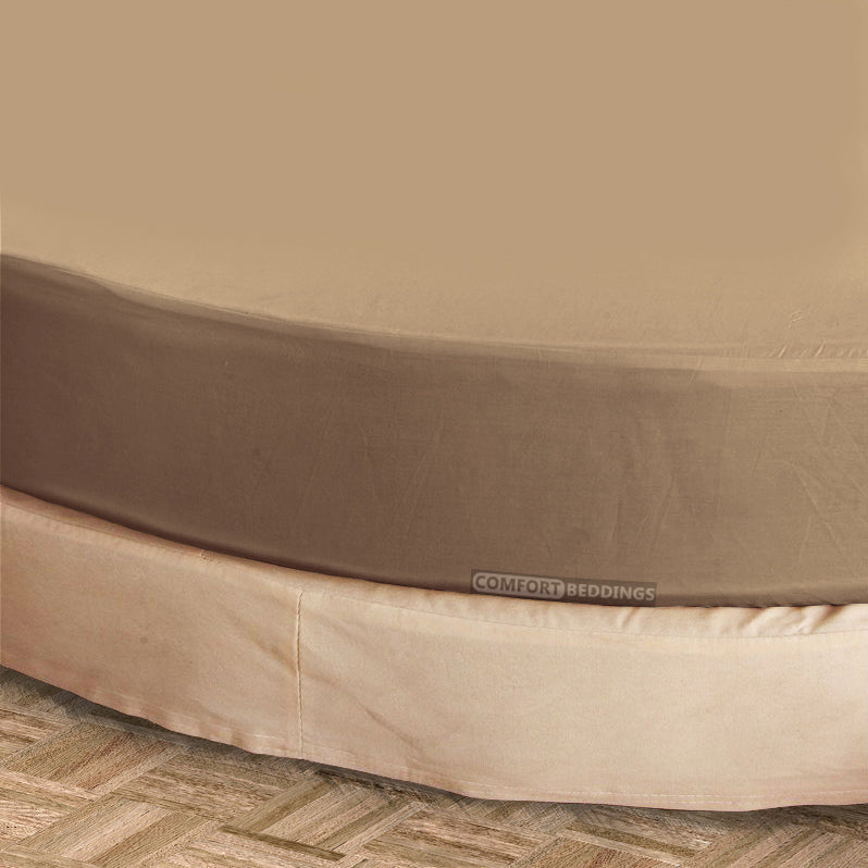 Taupe Round Bed Sheet