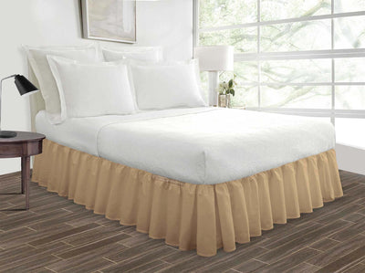 Taupe Ruffle Bed Skirt