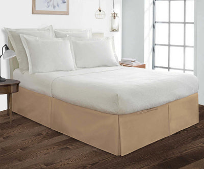Taupe Pleated Bed Skirt