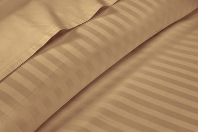 Taupe Stripe Flat Sheet Only