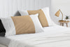 100% Egyptian Cotton Taupe with White Contrast Pillowcases