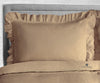 Taupe Trimmed Ruffle Duvet Cover